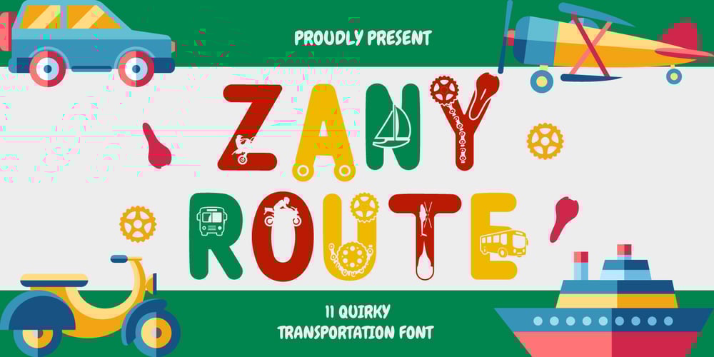 Zany Route font