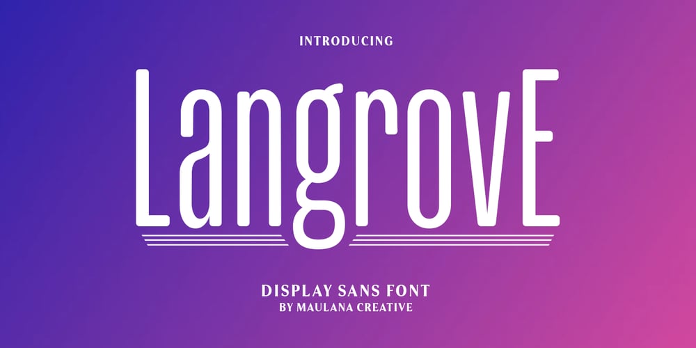 MC Langrove font