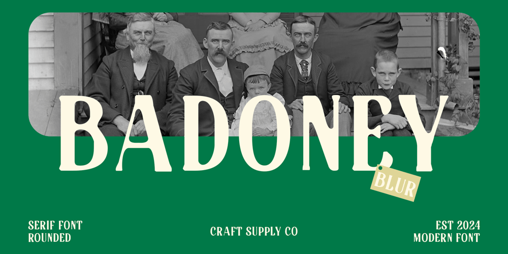 Badoney Blur font