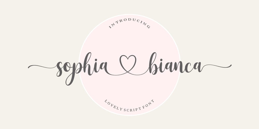 Sophia Bianca font