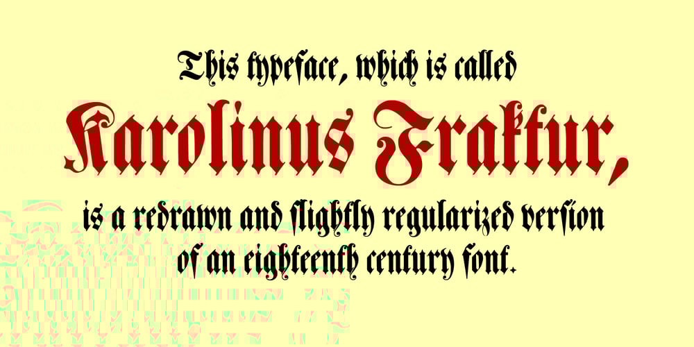 Karolinus Fraktur font