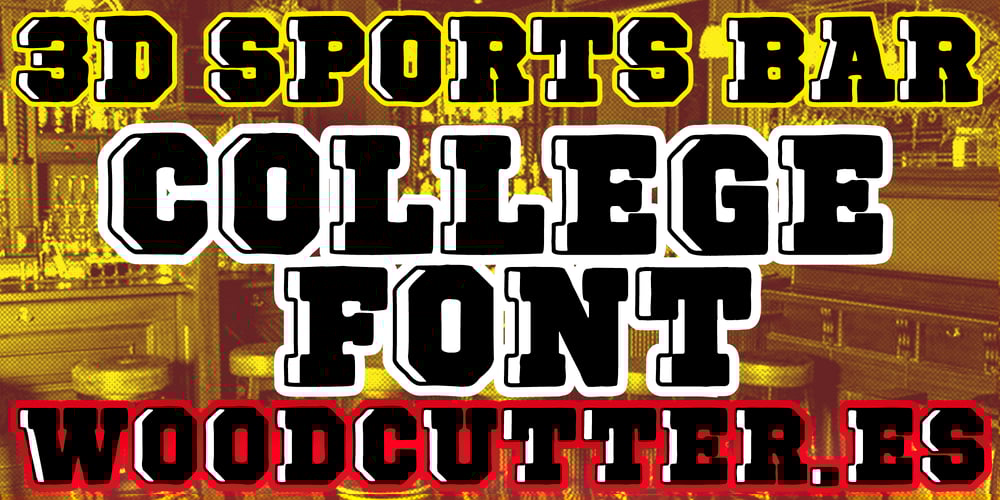 3 D Sports Bar font