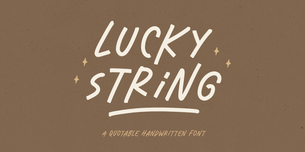 Lucky String font