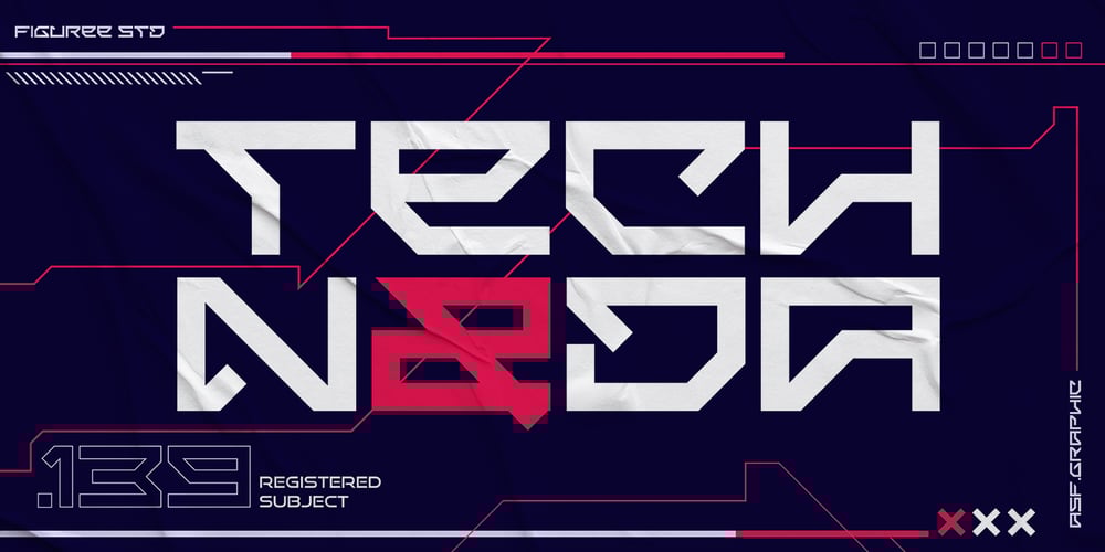 Technoda font