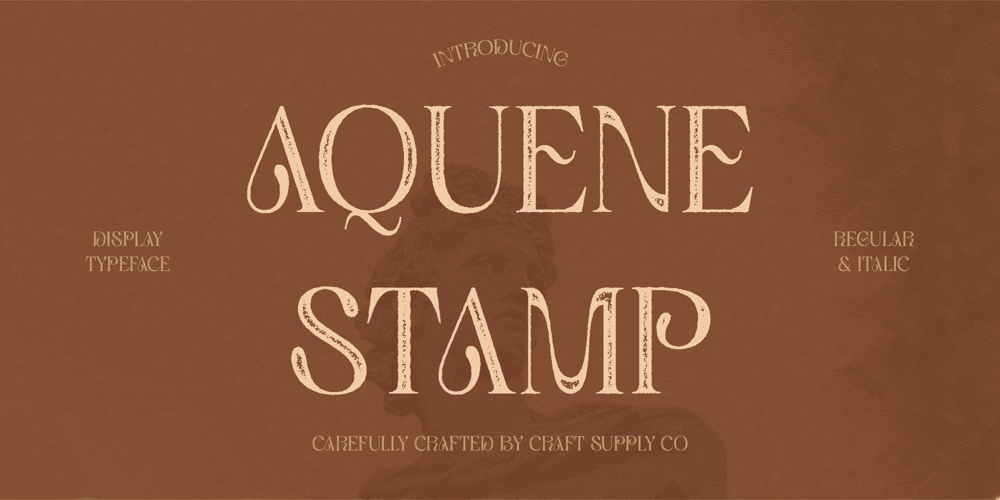 Aquene Stamp font