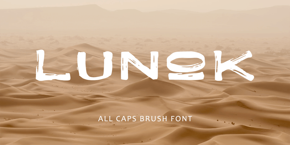Lunok Brush font
