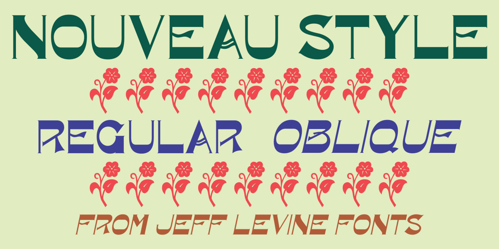 Nouveau Style JNL font