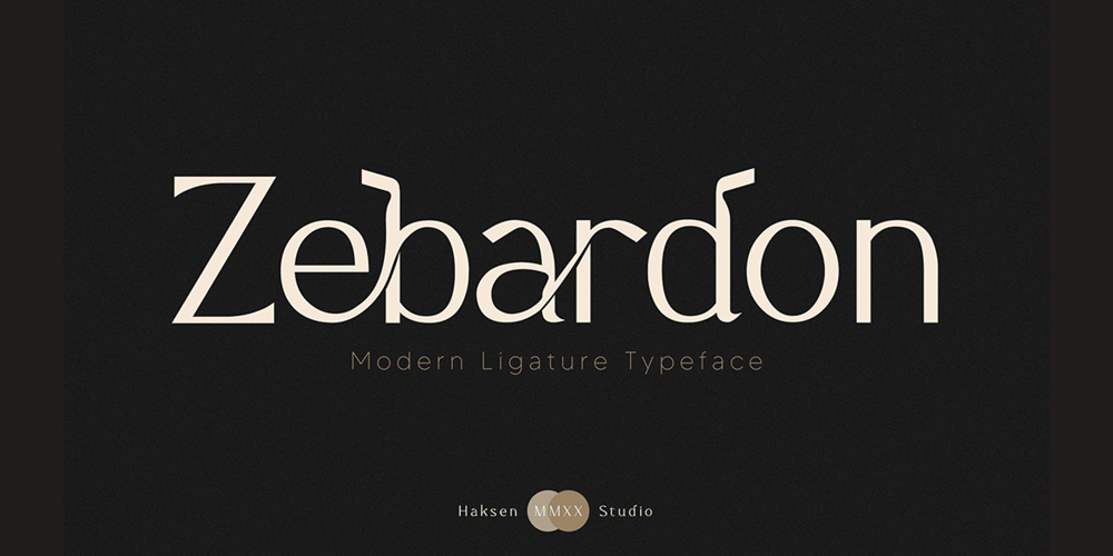 Zebardon font