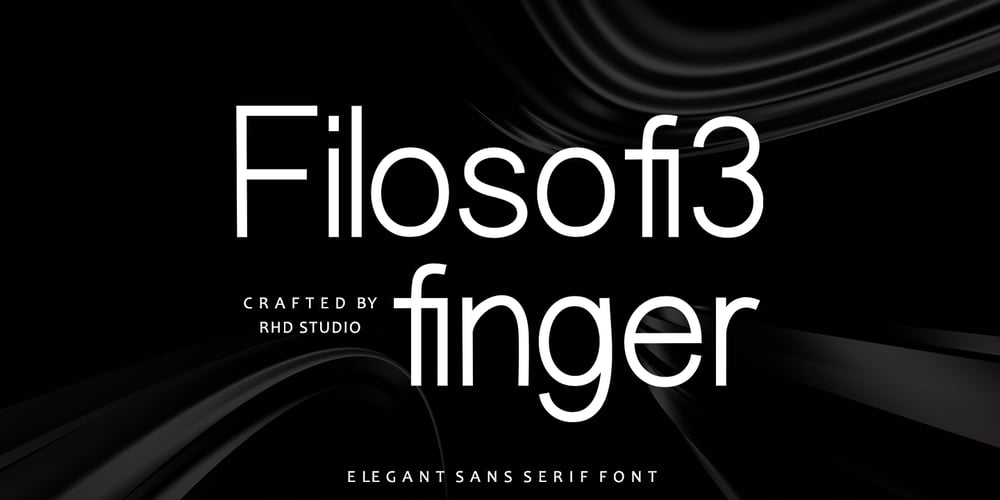 Filosofi 3 finger Italic font