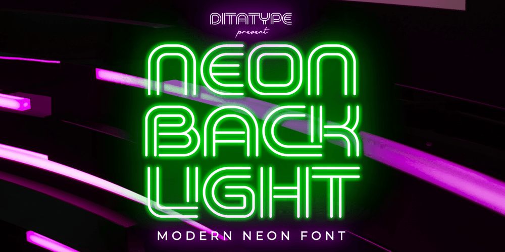 Neon Backlight font