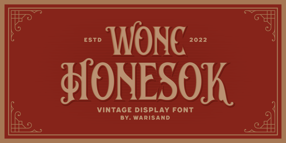 Wonc Honesok font