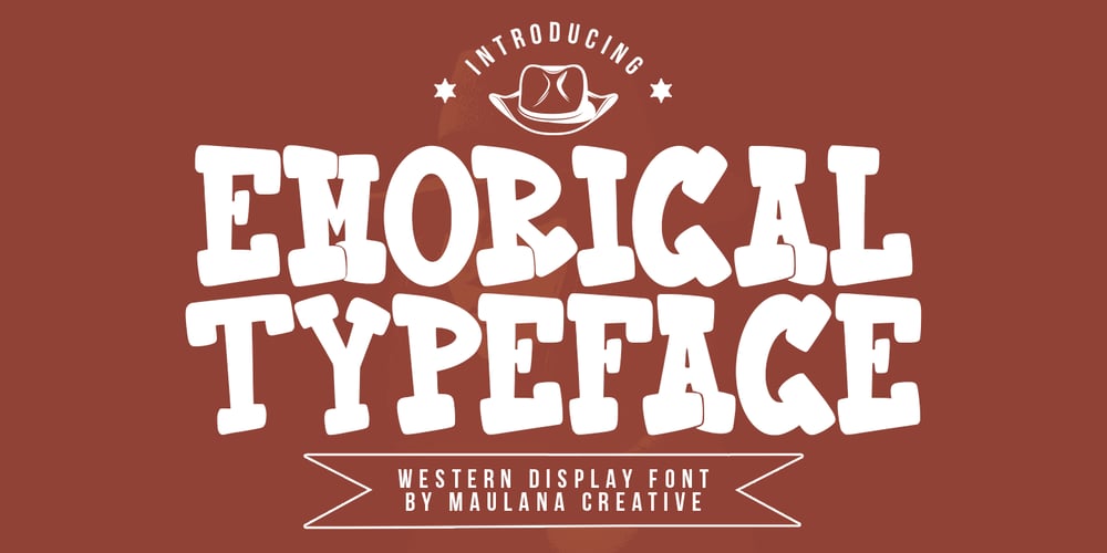 Emorical Typeface Western Display Font font
