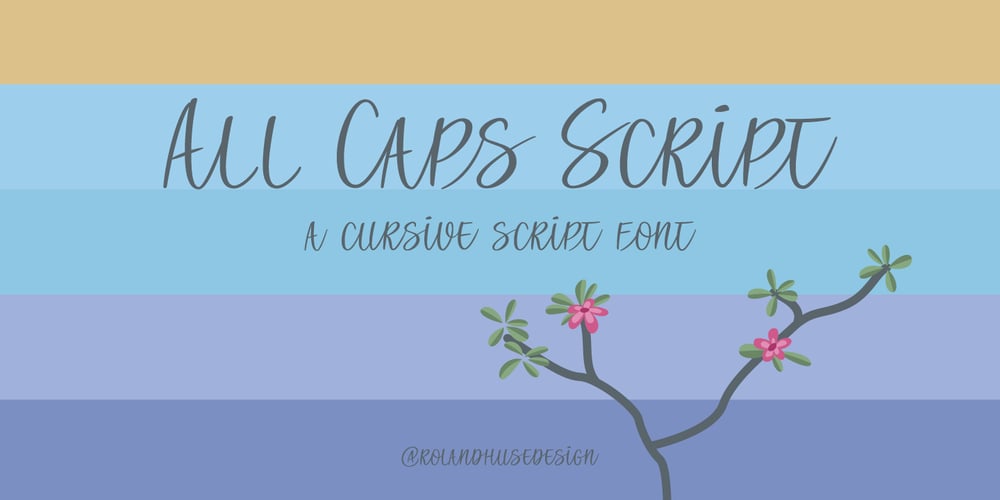 All Caps Script font