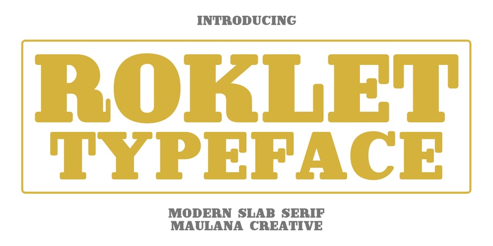 Roklet font