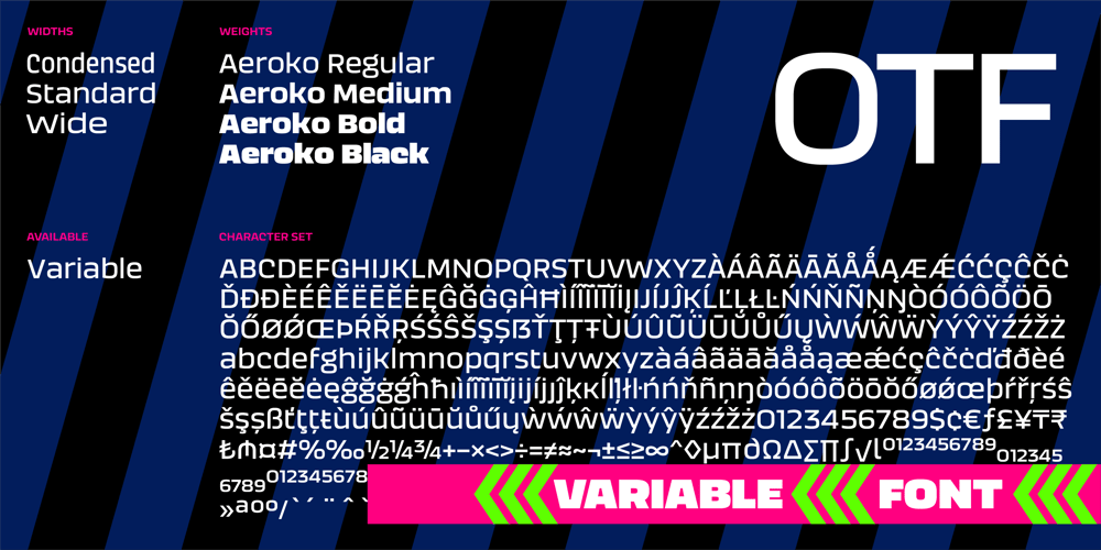 Aeroko Variable font