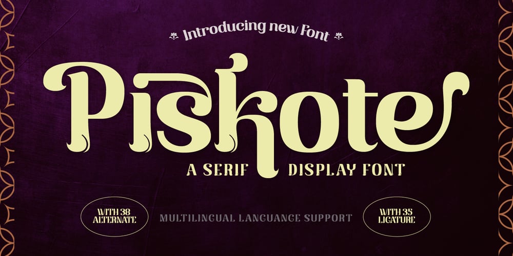 Piskote font
