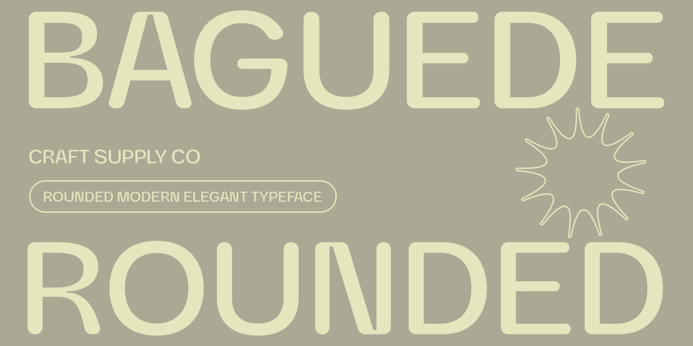 Baguede Rounded font