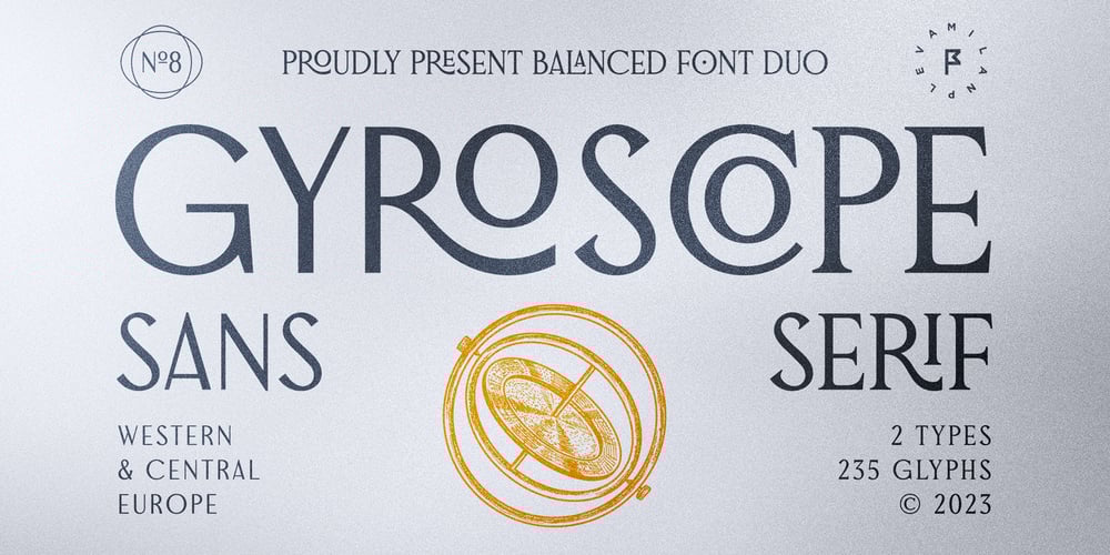 Gyroscope font