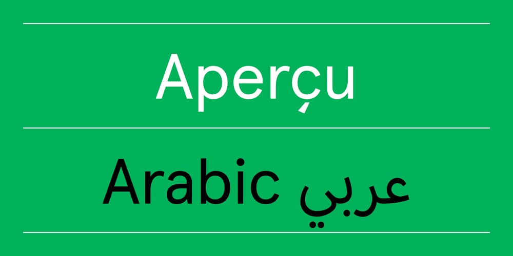 Apercu Arabic font