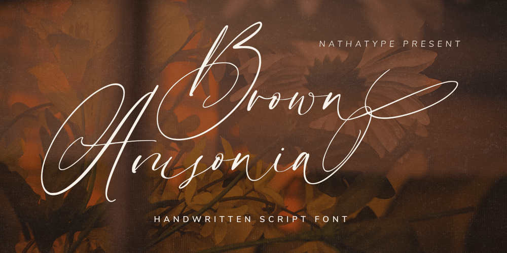 Brown Amsonia font