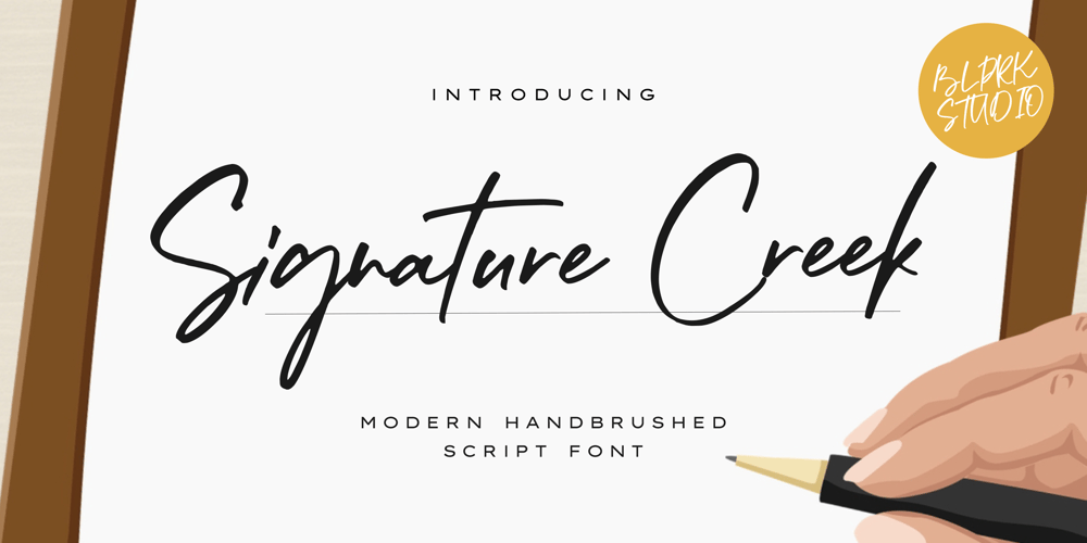 Signature Creek font
