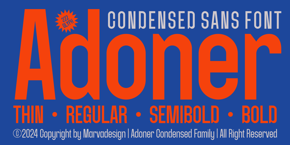 Adoner font