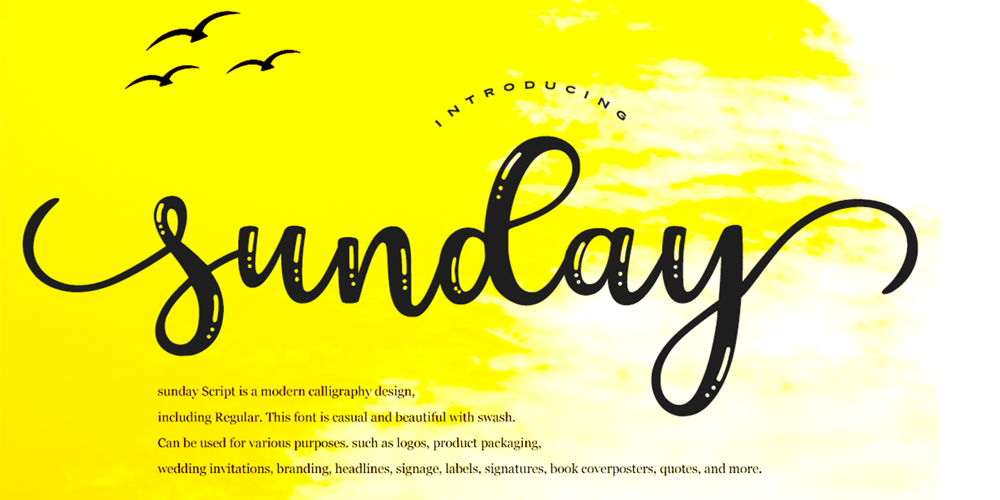 Sunday font
