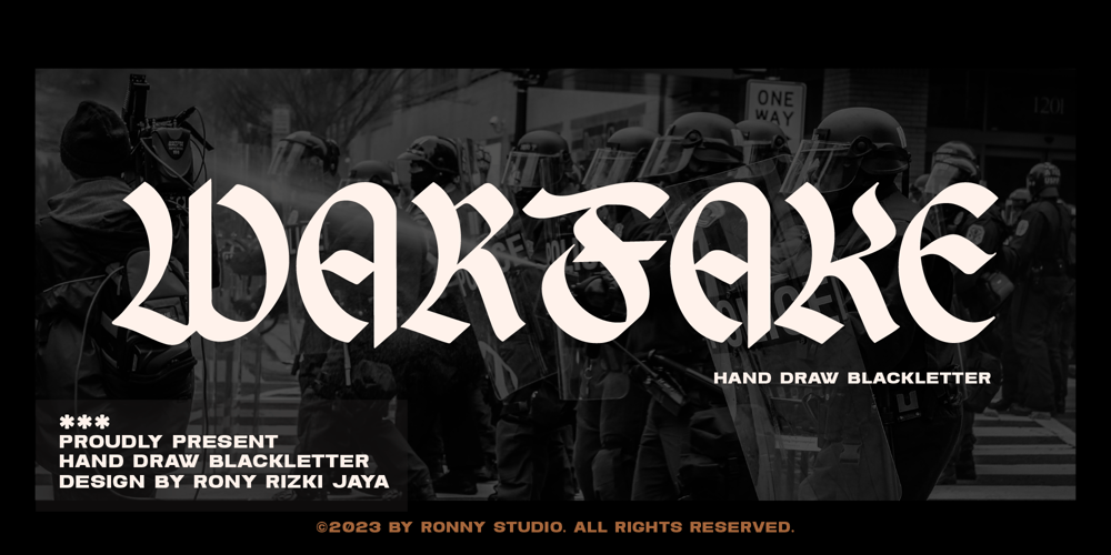Warfake font