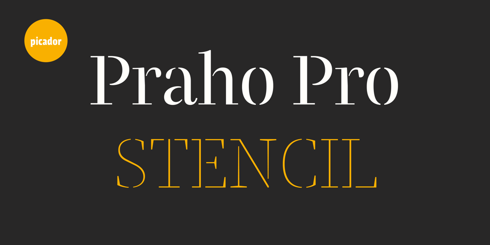Praho Pro Stencil font