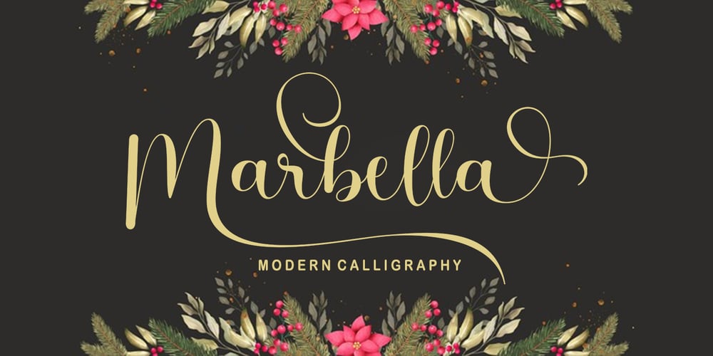 Marbella Script font