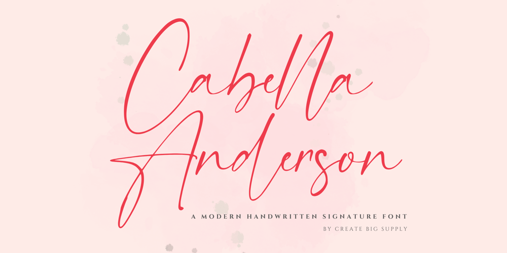 Cabella Anderson font