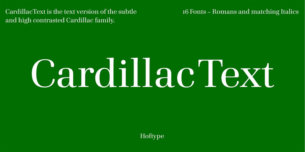 Cardillac Text font