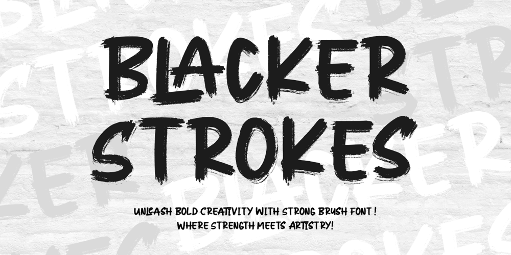Blacker Strokes font