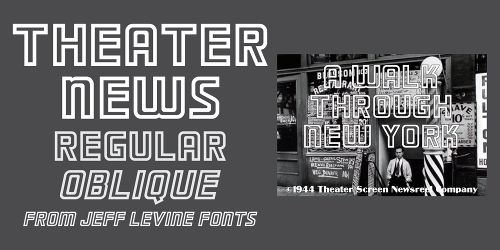 Theater News JNL font