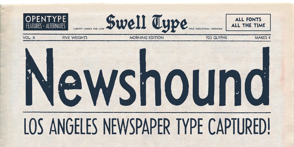Newshound font