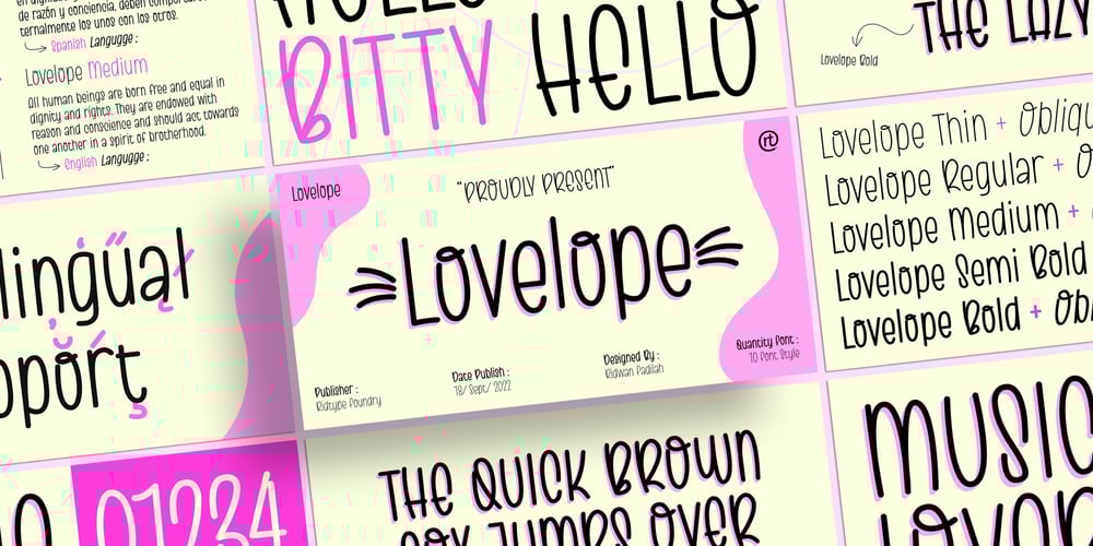 Lovelope font