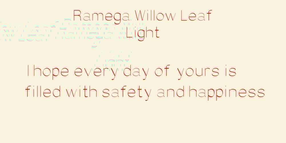 Ramega Willow Leaf font