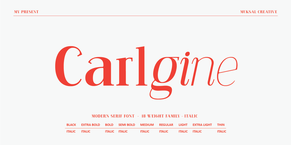 Carlgine font