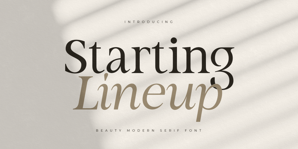 Starting Linup font