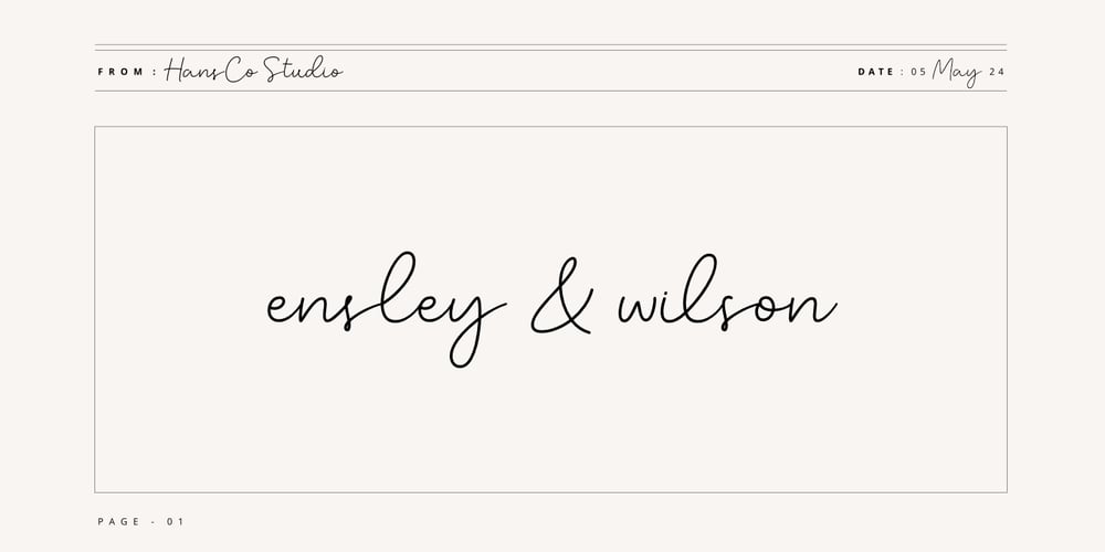Ensley wilson font