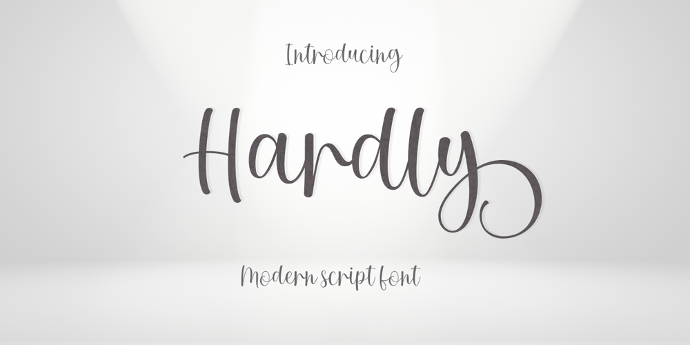 Hardly font