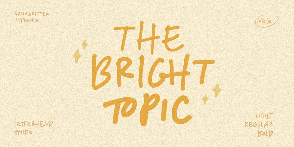 Bright Topic font