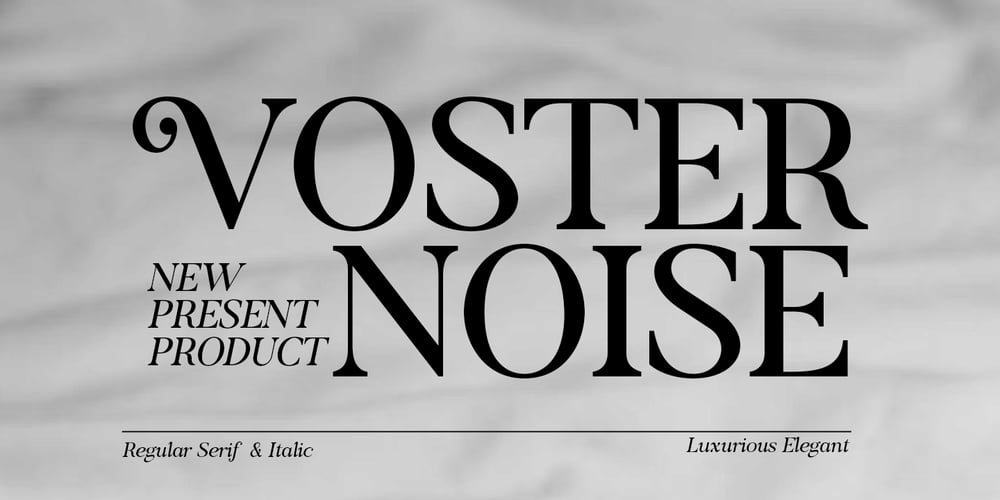 Voster Noise font