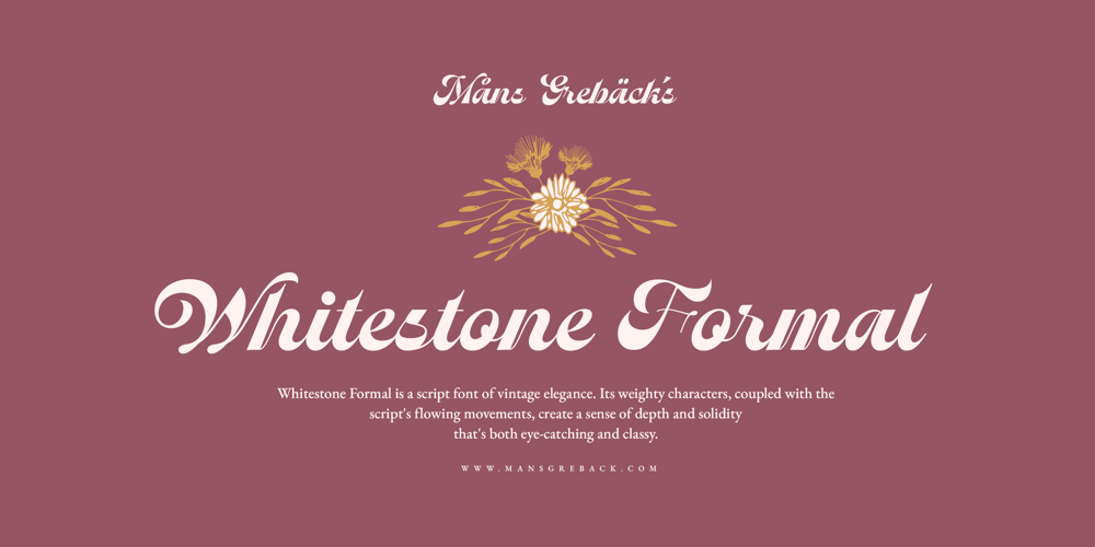 Whitestone Formal font