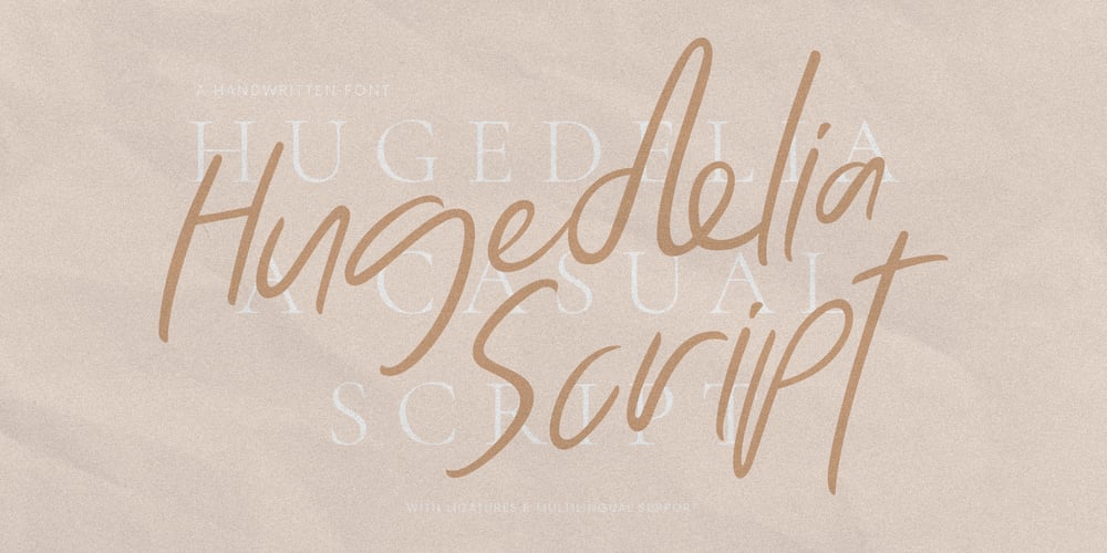 Hugedelia font
