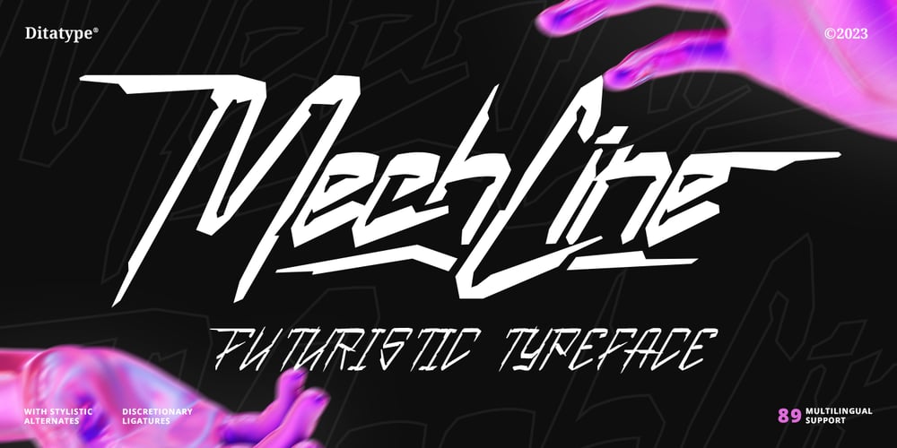 Mechline font