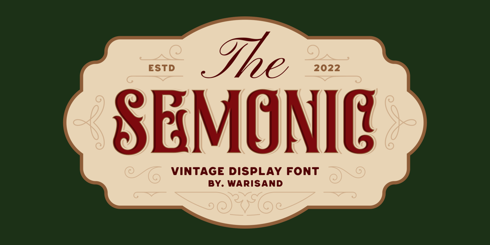 Semonic font