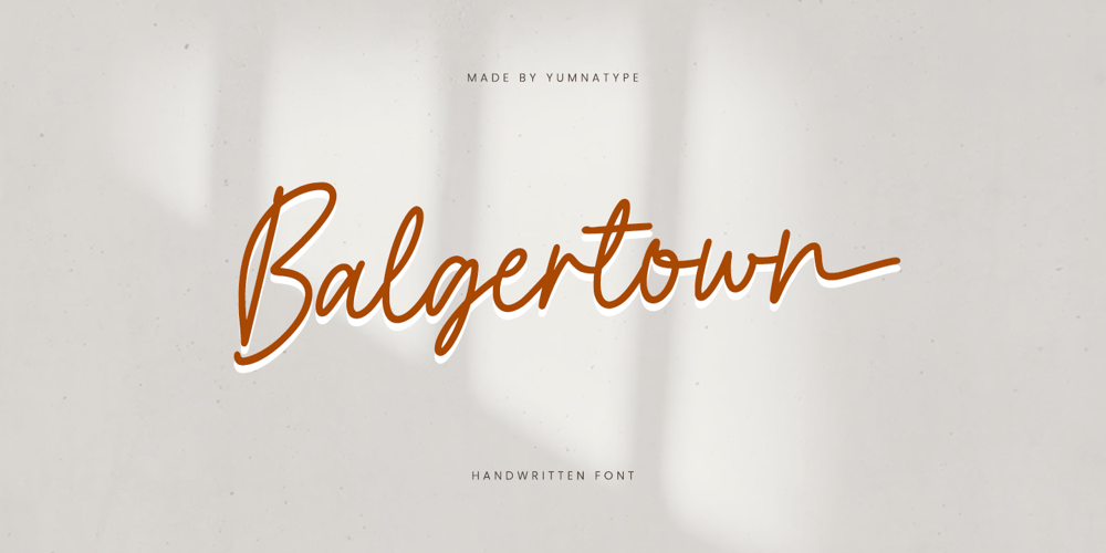 Balgertown font