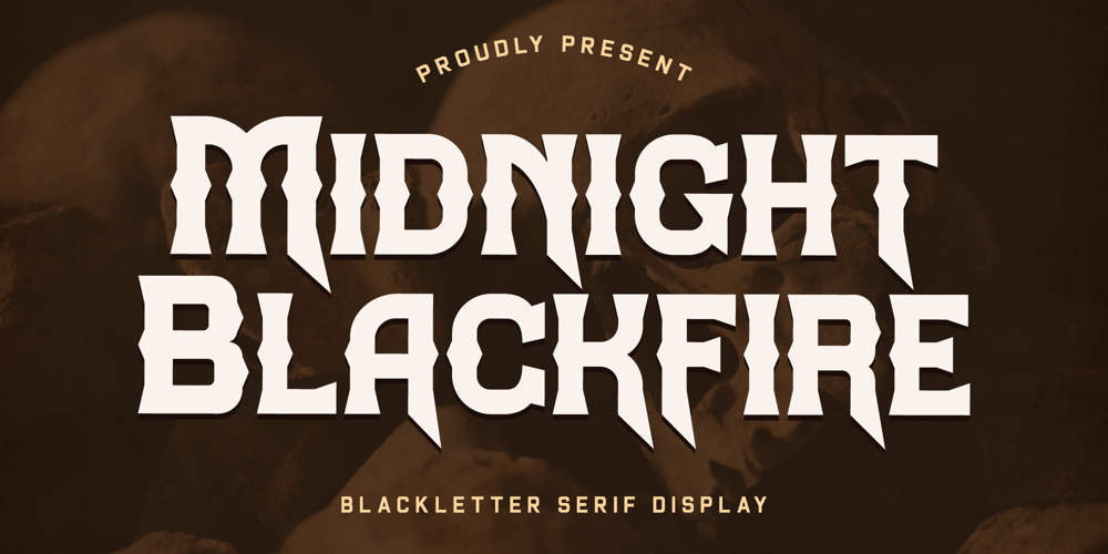 Midnight Blackfire font