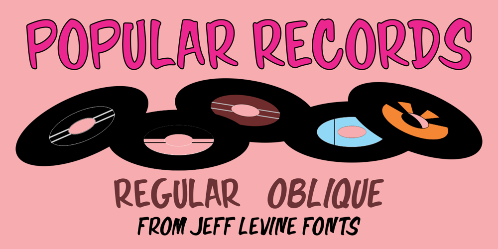 Popular Records JNL font